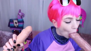 Fortnite cosplay csaj műfasz orgiája